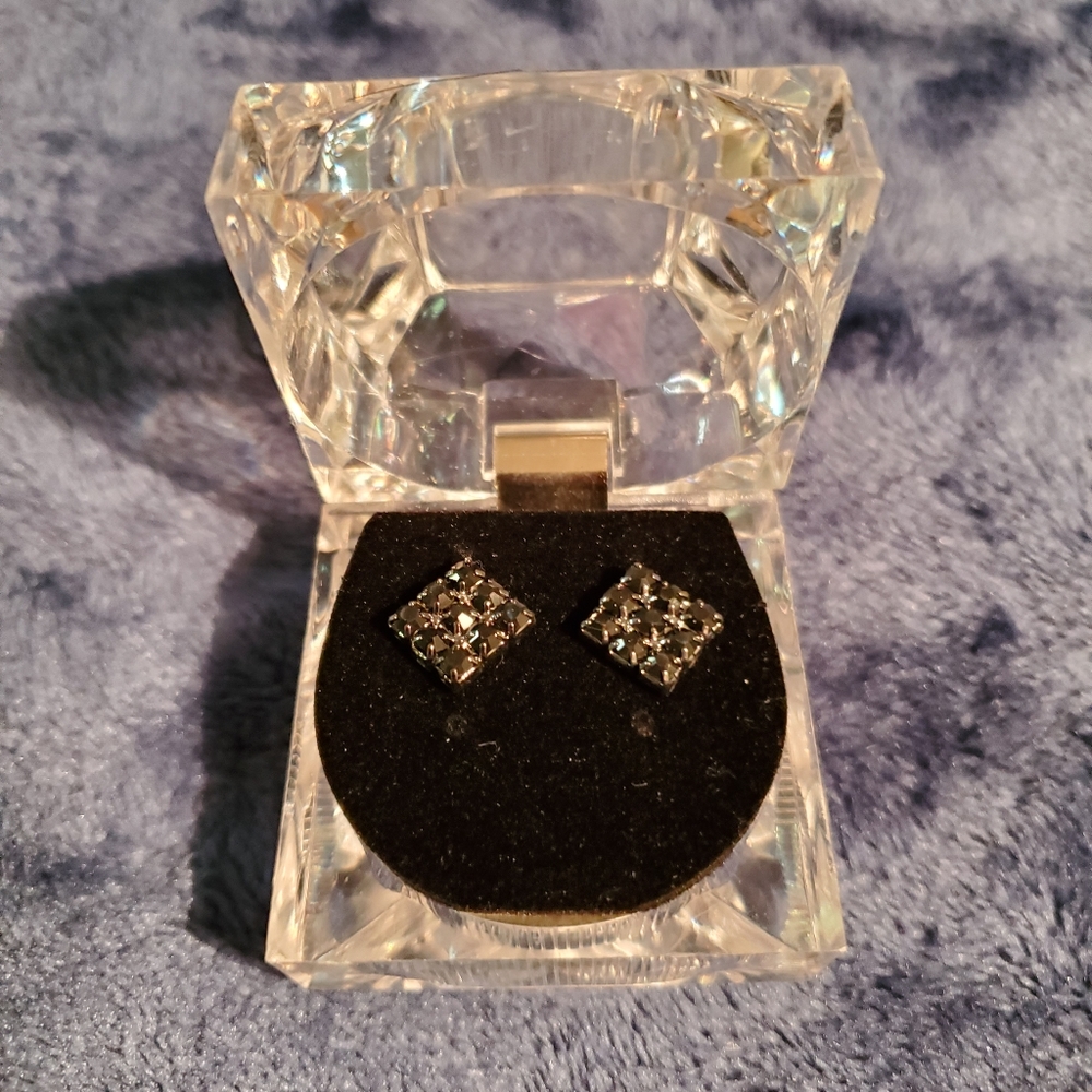 Black Rhinestone Earrings